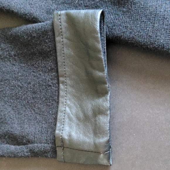 Charlie Paige Sweater Dress with Faux Leather Accents - Picture 4 of 11